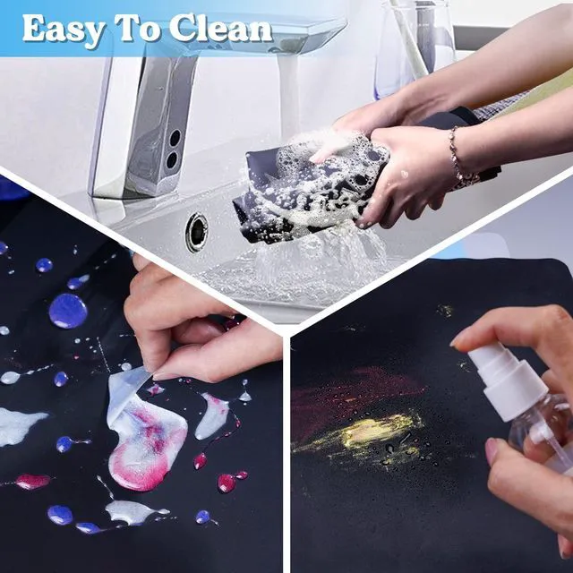Alt view image 6 of 6 - Extra Large Silicone Mat for Crafts, 27.7'' x 19.7'' Nonstick & Nonslip Silicone Crafts Mat, Multipurpose Heat-Resistant Table Protector Silicone Sheets for Resin, Liquid, Paint, Clay