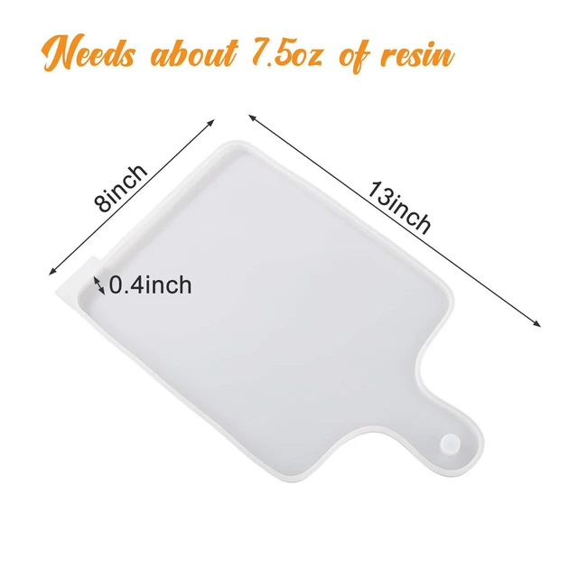 Alt view image 2 of 7 - Silicone Resin Tray Molds, Epoxy Resin Molds for Rectangle Cutting Board, Large Silicone Molds for Resina Serving Tray, Epoxy Casting, DIY Art Craft