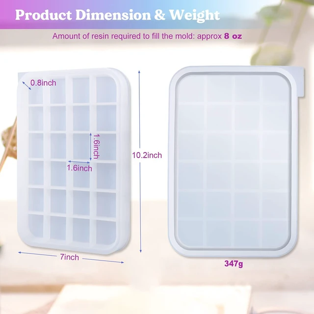 Alt view image 4 of 7 - Resin Tray Mold,Rectangle Rolling Tray Molds for Resin,Sturdy Silicone Tray Moulds with Edges,Large Rolling Tray Molds for Epoxy Casting,DIY Jewelry Holder,Home Decoration