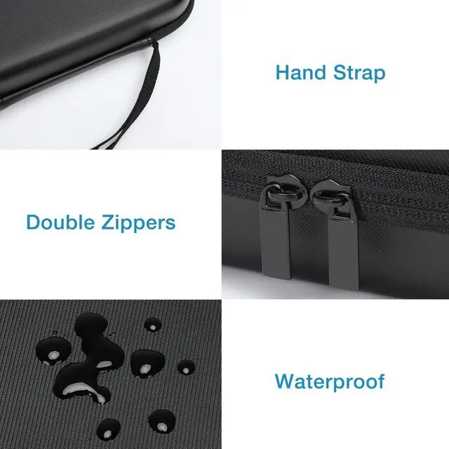 Alt view image 6 of 6 - Electronic Organizer Travel Compatible with MacBook Power Adapter | Travel Case Compatible with Magic Mouse & Pencil SD Card USB Flash Disk with 4 Modular Insert & 2 Cable Tie & Snap Hook,Black