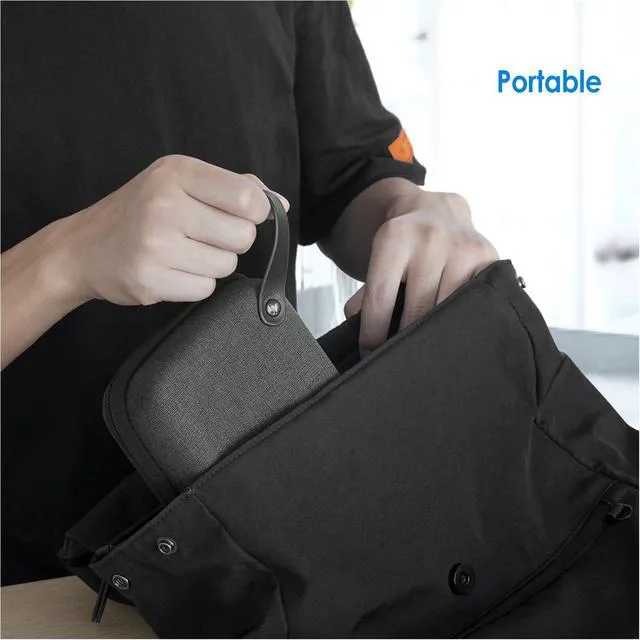 Alt view image 6 of 6 - Travel Accessories Organizer Case, Portable Electronic Pouch Gadget Bag for MacBook Power Adapter Chargers, Cables, Power Bank, Mouse, Stylus Pen, Earphone, SD Card, USB Flash Drive