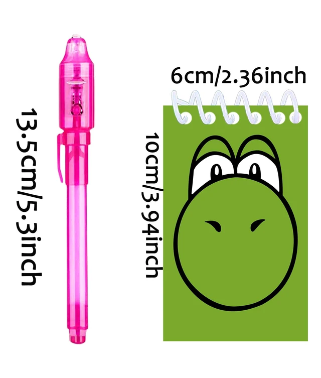 Alt view image 2 of 5 - 24 Pcs Super Bros Party Favors | Set of 12 Invisible Ink Pen and 12 Super Bros Mini Notepads | Gift Bag Stuffers for Super Bros Party Supplies