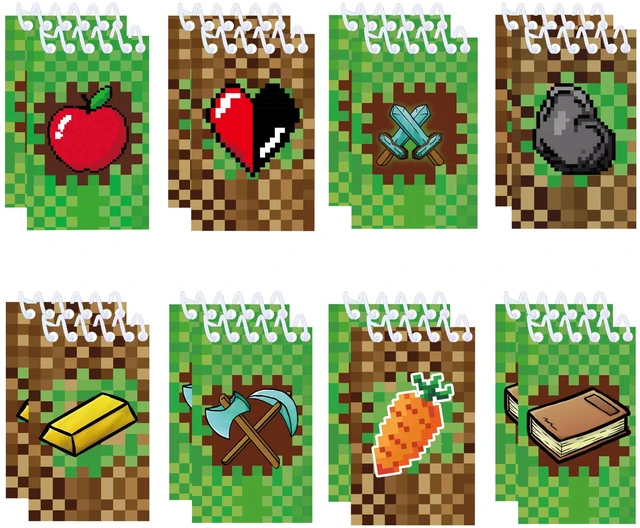 Alt view image 6 of 6 - 24 Pcs Pixel Theme party favors |12 invisible ink pen and 12 mini Notepads| Pixel Theme party Goodie Bag Stuffers, Classroom Prizes, party supplies