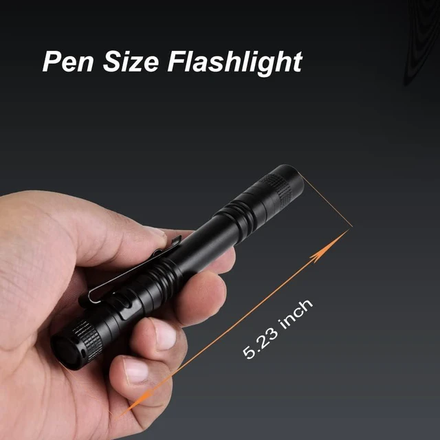 Alt view image 4 of 7 - Pen Flashlight, 2 PCS Led Pen Light Flashlights with Clip | Mini Pocket Flashlight, IPX7 Waterproof Small Penlight, Inspection Flash light for Nighttime Activities, Emergency lighting