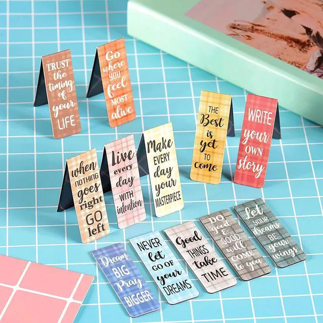 Alt view image 4 of 7 - 60 Pieces Inspirational Magnetic Bookmarks Motivational Bookmarks