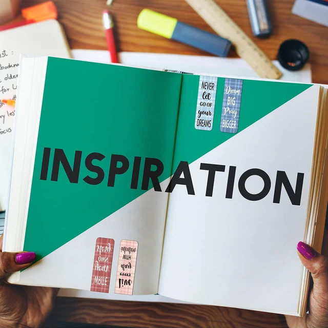 Alt view image 7 of 7 - 60 Pieces Inspirational Magnetic Bookmarks Motivational Bookmarks