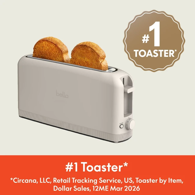 Alt view image 2 of 7 - Fits-Anywhere 2-Slice Slim Toaster, Long Slot & Extra Wide, Oatmilk