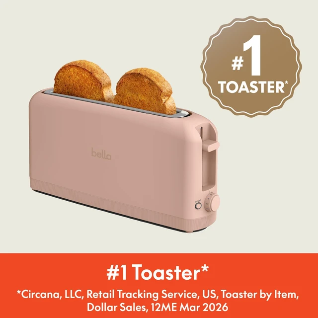 Alt view image 2 of 7 - Fits-Anywhere 2-Slice Slim Toaster, Long Slot & Extra Wide, Blossom