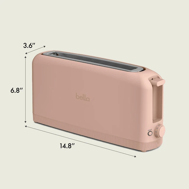 Alt view image 7 of 7 - Fits-Anywhere 2-Slice Slim Toaster, Long Slot & Extra Wide, Blossom