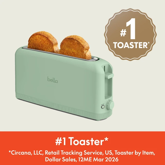 Alt view image 3 of 7 - Fits-Anywhere 2-Slice Slim Toaster, Long Slot & Extra Wide, Seaglass