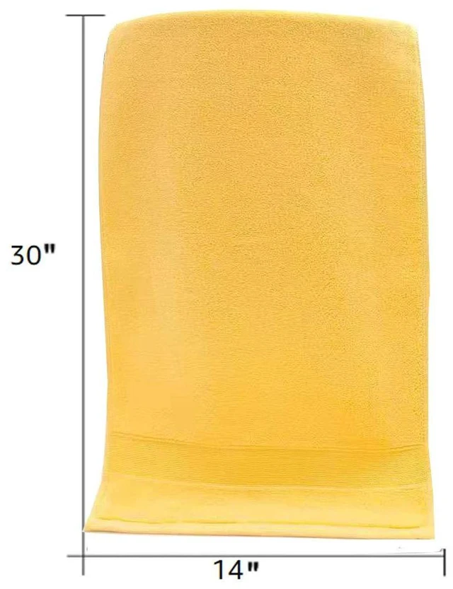 Alt view image 6 of 7 - Bathroom Hand Towels (14x30 inch), Home Soft Cotton Super Soft Highly Absorbent Hand Towel for Bath, Hand, Face, Gym and Spa,(Yellow 2 Pack)
