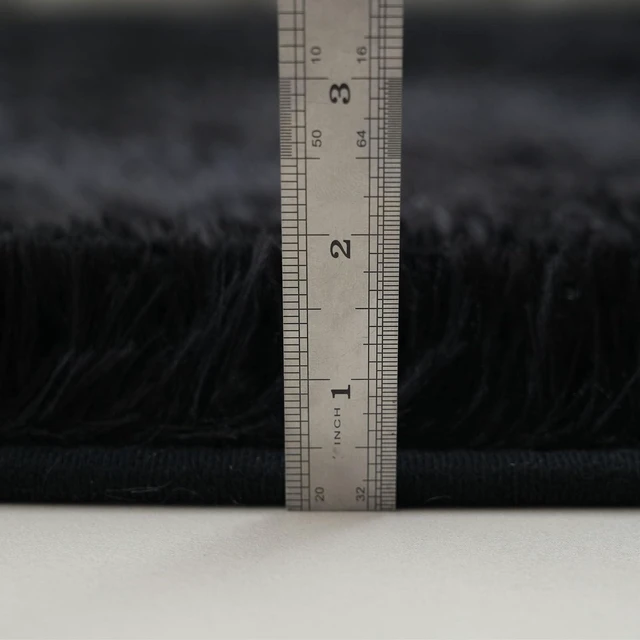 Alt view image 7 of 7 - 2x3 Area Rugs for Bedroom,Black Small Fluffy Shag Rug | Non-Shedding Fuzzy Rug ,Indoor Plush Carpet for Living Room Dorm Home Decor