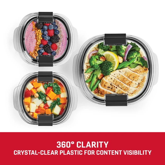 Alt view image 5 of 6 - Brilliance® Round Leak Proof Food Storage Containers, 6 Piece Set