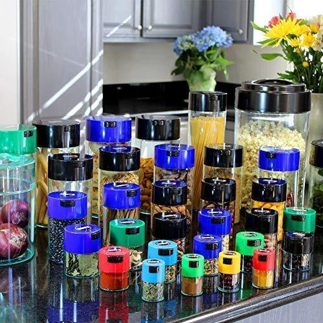 Alt view image 6 of 7 - Portable Vacuum Sealed Airtight Container, Black/Clear | Vacuum Seal Container for Coffee, Tea, Herbs & Spices, Airtight, Portable, Travel-Ready, 10-30g