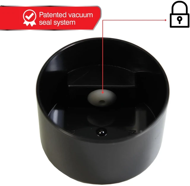 Alt view image 4 of 7 - Portable Vacuum Sealed Airtight Container, Black/Clear | Vacuum Seal Container for Coffee, Tea, Herbs & Spices, Airtight, Portable, Travel-Ready, 10-30g