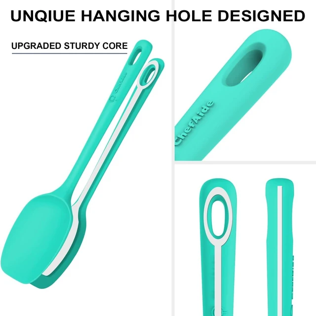 Alt view image 3 of 7 - 5 Pieces Silicone Spatulas Set, Heat Resistant Rubber Spatula | Food Grade Silicone, Heat Resistant Up to 600°F, Upgrade Strong Handle, Safe for Nonstick Cookware,Ideal for Cooking & Baking