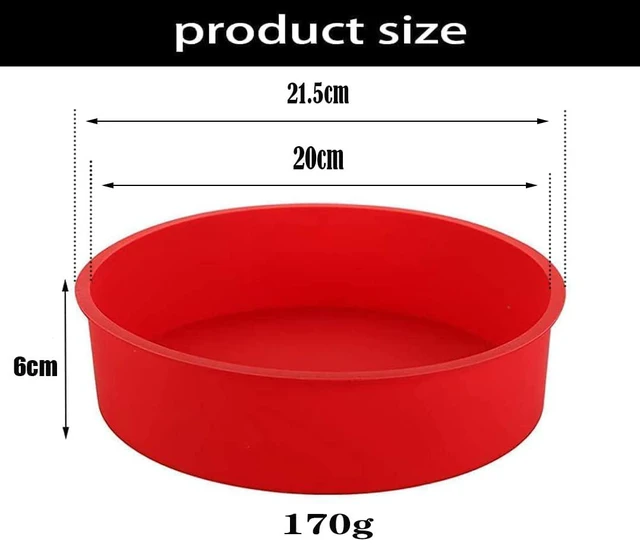 Alt view image 3 of 6 - 2pcs 8 Inch Silicone Cake Pan for Baking, Round Cake Molds Silicone Baking Pan Non-Stick Quick Release Suitable for Cheesecake Chocolate Cake Brownie Cake puddings