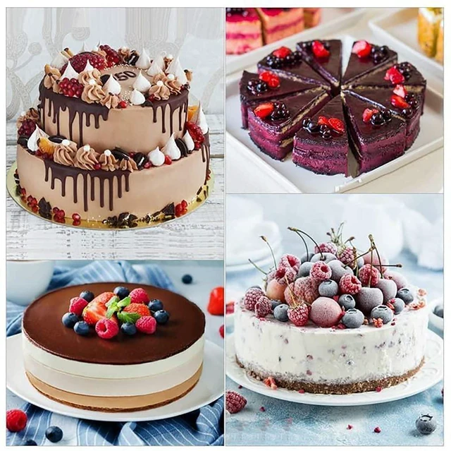 Alt view image 4 of 6 - 2pcs 8 Inch Silicone Cake Pan for Baking, Round Cake Molds Silicone Baking Pan Non-Stick Quick Release Suitable for Cheesecake Chocolate Cake Brownie Cake puddings