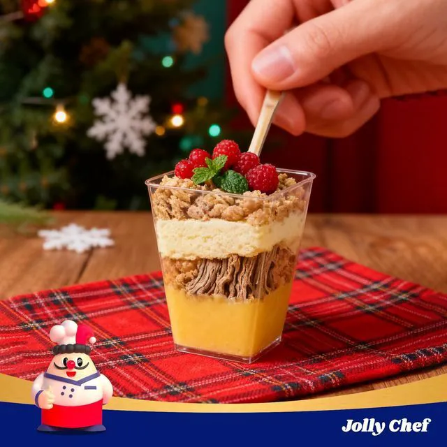 Alt view image 7 of 7 - 50 Pack 5 oz Plastic Dessert Cups with Lids and Spoons, Yogurt Parfait Appetizer Cup for Party, Clear Mini Dessert Shooter for Pudding Fruit Trifle Ice Cream