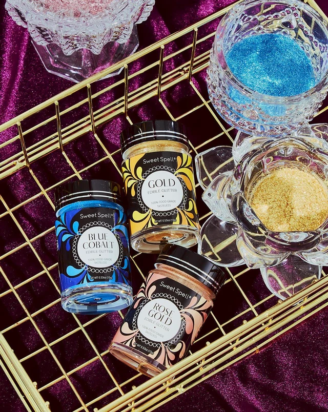 Alt view image 5 of 6 - Blue Edible Glitter for Drinks, Cocktails, Cakes, Food Grade | 15g, 100% Edible, Vegan, Gluten-Free, Halal, Cupcakes, Cookies, Champagne, Mocktails, Christmas, Valentine's