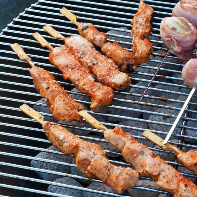 Alt view image 6 of 6 - 8 Inch Bamboo Skewers 200 PCS Kabob Skewers Grilling Bamboo Sticks for Fruit Kabobs Wooden Paddle for BBQ (8 Inch)