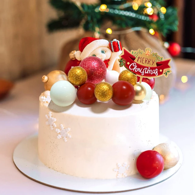 Alt view image 7 of 7 - 50 Pcs Ball Cake Topper Sticks Mini Balloons for Cake Decoration | Red Gold Balls for Cake DecorFoam Balls Cake DecorationsChristams Party Cake DecorBirthday Cake ToppersCup Cake Toppers