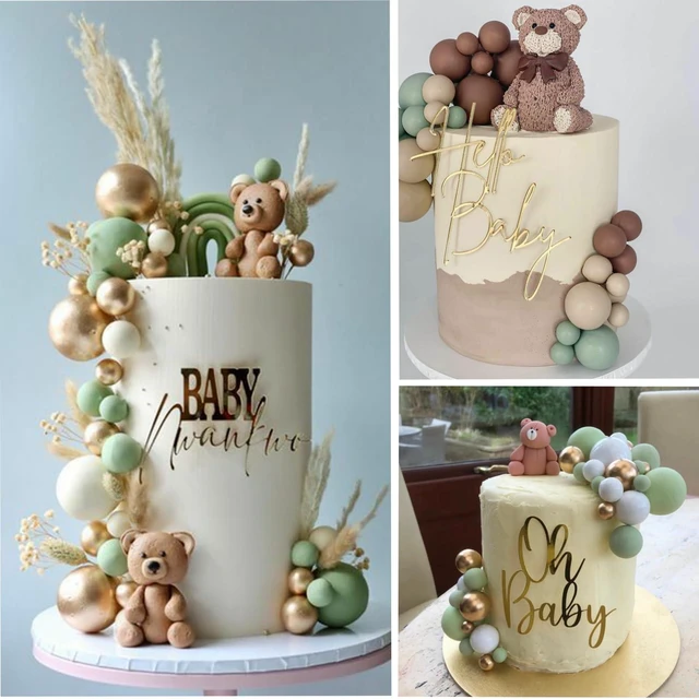 Alt view image 4 of 7 - 32 Pcs Foam Balls Cake Topper Decorations for Party Cake Decorating | Green Brown BallsMini Balloons Cake SticksCake Topper BallsBirthday Cake DecorationCup Cake Decor, Party Cake Decoration