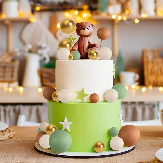 Alt view image 6 of 7 - 32 Pcs Foam Balls Cake Topper Decorations for Party Cake Decorating | Green Brown BallsMini Balloons Cake SticksCake Topper BallsBirthday Cake DecorationCup Cake Decor, Party Cake Decoration
