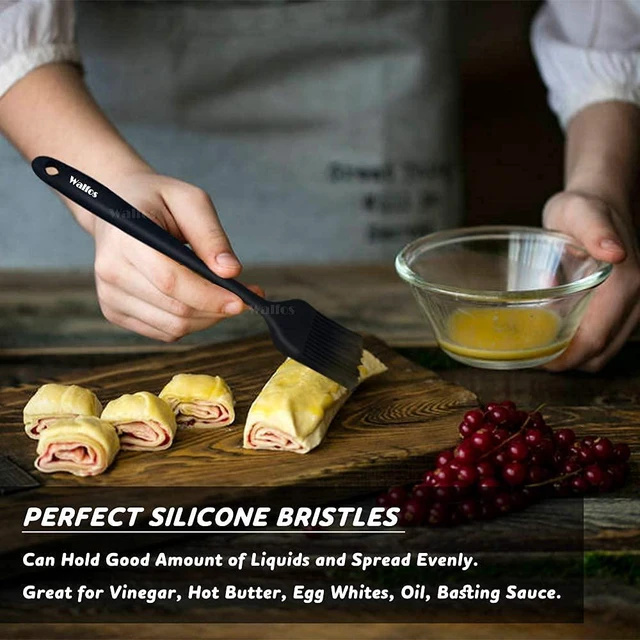 Alt view image 6 of 7 - 3 Size Basting Brush, 600°F High Heat Resistant Silicone Pastry Brushes for BBQ, Baking, Kitchen Cooking, Desserts- BPA Free&Dishwasher Safe