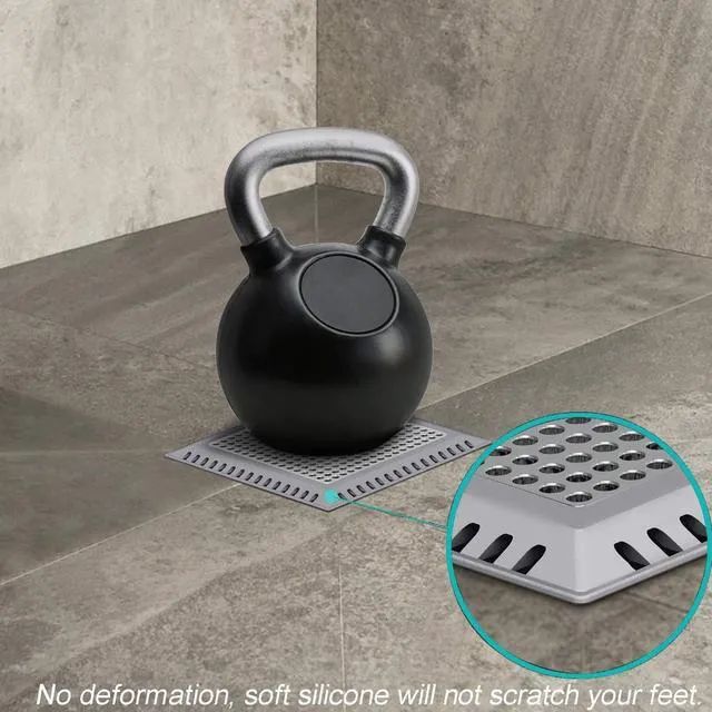 Alt view image 4 of 6 - Shower Drain Hair Catcher/Drain Protector/Shower Drain Cover | Stainless Steel and Silicone Hair Trap for Bathroom Floor Drain