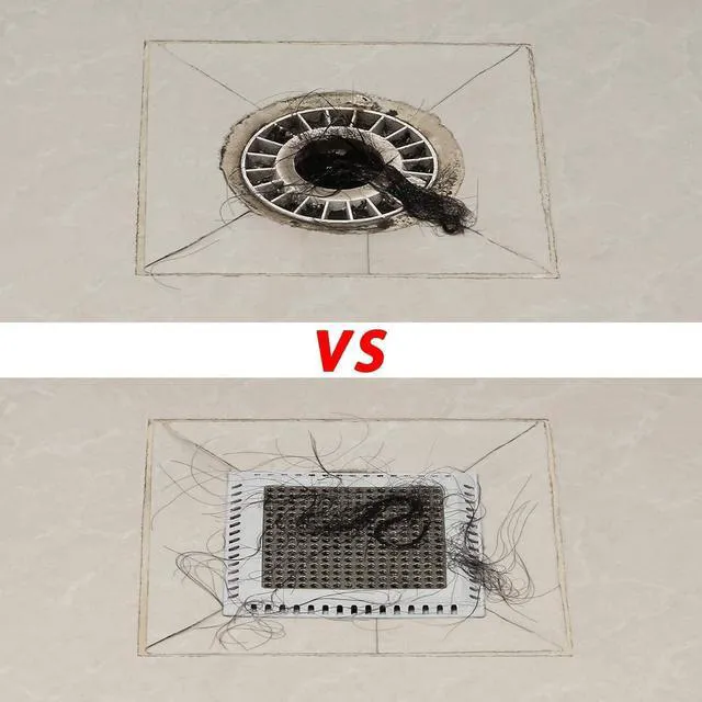 Alt view image 5 of 6 - Shower Drain Hair Catcher/Drain Protector/Shower Drain Cover | Stainless Steel and Silicone Hair Trap for Bathroom Floor Drain