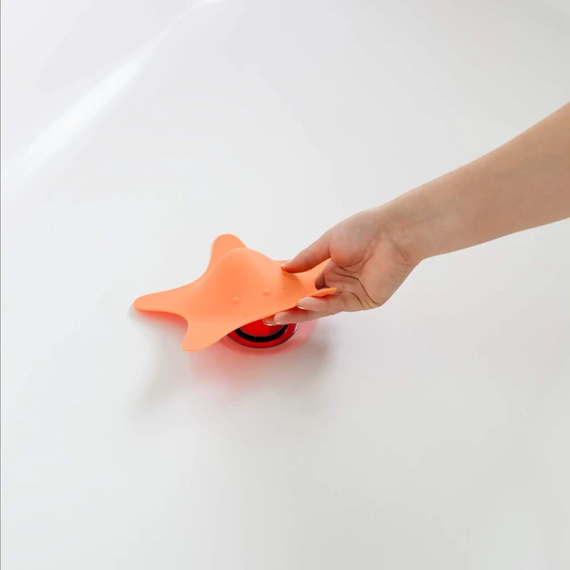 Alt view image 2 of 3 - Toddler Bathtub and Sink Drain Cover - Starfish Shaped - Easy to Clean Bath Stopper - Baby Bath Essentials