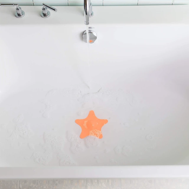 Alt view image 3 of 3 - Toddler Bathtub and Sink Drain Cover - Starfish Shaped - Easy to Clean Bath Stopper - Baby Bath Essentials
