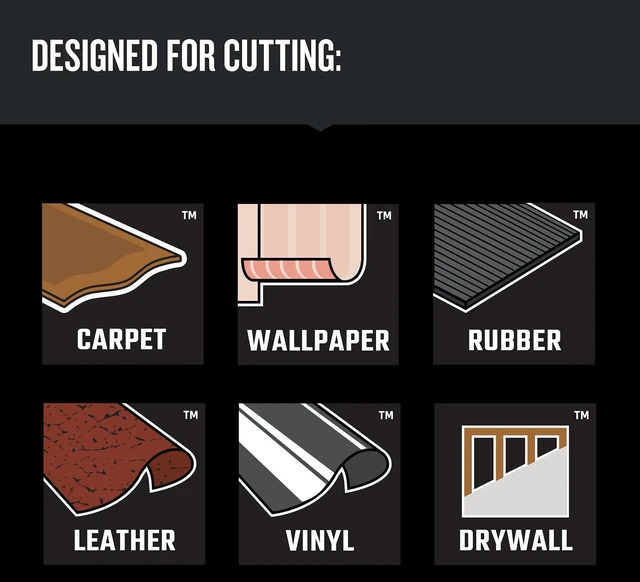 Alt view image 6 of 7 - Utility Knife Blades, 100 Pack, for Drywall, Leather, Rubber and More
