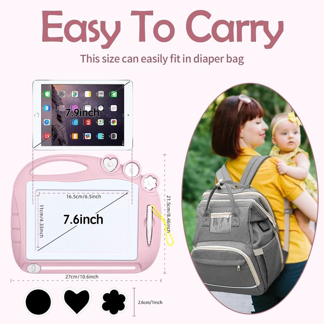 Alt view image 5 of 7 - Magnetic Drawing Board Toddler Toys for Girl Gifts, Erasable Doodle Sketching Writing Pad Travel Games for Kids in Car, Early Education Learning Skill Development Toys for Toddlers