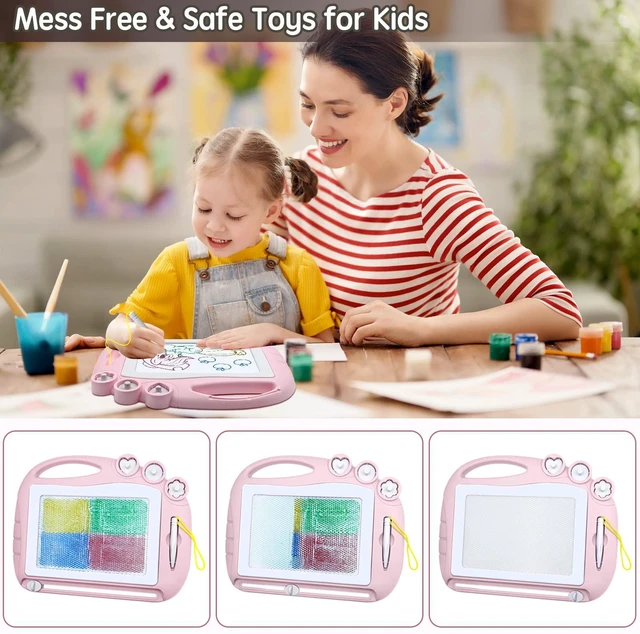 Alt view image 4 of 7 - Magnetic Drawing Board Toddler Toys for Girl Gifts, Erasable Doodle Sketching Writing Pad Travel Games for Kids in Car, Early Education Learning Skill Development Toys for Toddlers
