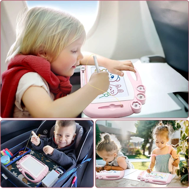 Alt view image 6 of 7 - Magnetic Drawing Board Toddler Toys for Girl Gifts, Erasable Doodle Sketching Writing Pad Travel Games for Kids in Car, Early Education Learning Skill Development Toys for Toddlers