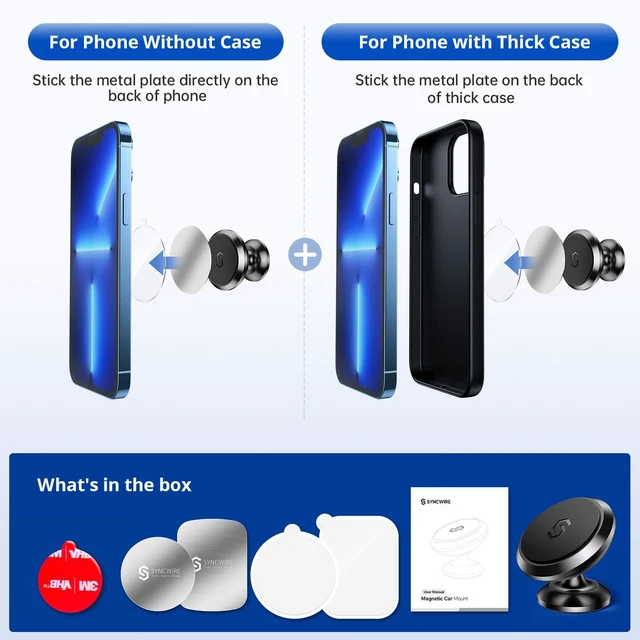 Alt view image 6 of 7 - Magnetic Car Phone Holder for Dashboard, 360° Adjustable Strong Magnets Cell Phone Car Mount Compatible with iPhone, Samsung, Android etc.