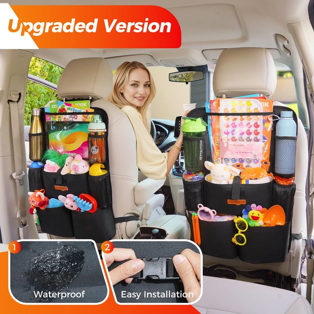 Alt view image 2 of 7 - Car Organizers and Storage, Upgraded Car Seat Organizer with 11-inch Touch Screen Tablet Holder, Backseat Car Organizer with 8 Pockets, Car Seat Protector Road Trip Essentials for Kids