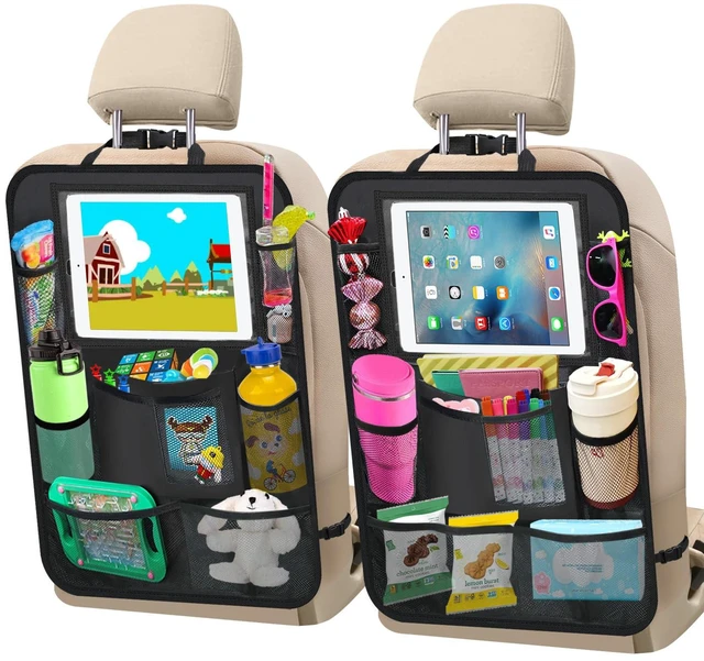 Main image of 2 Pack Car Backseat Organizer Car Seat Organizer Back Seat Protector | Car Organizer Back Seat with 11" Tablet Holder, 10 Storage Pockets Car Seat Protectors for Kids Toddlers, Travel Accessories