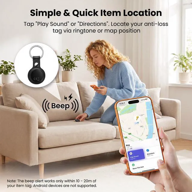 Alt view image 3 of 7 - Air Tracker Tags 2 Pack with Cases, Item Finder, Works with Apple Find My (iOS Only)