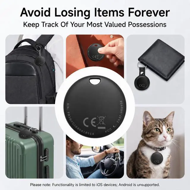 Alt view image 7 of 7 - Air Tracker Tags 2 Pack with Cases, Item Finder, Works with Apple Find My (iOS Only)