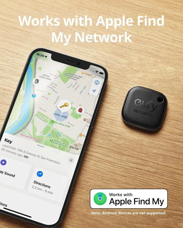 Alt view image 4 of 7 - Android not Supported, Works with Apple Find My (iOS only), Key Finder, Bluetooth Tracker for Earbuds and Luggage, Phone Finder, Water Resistant