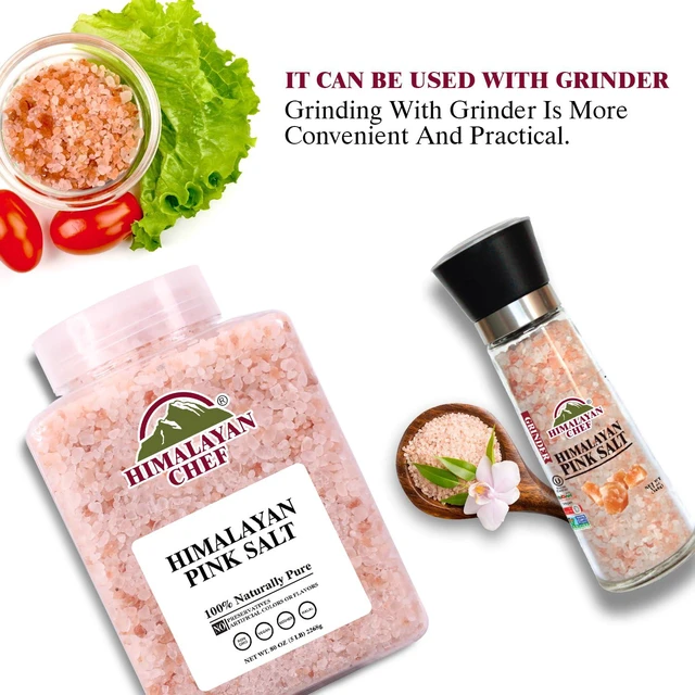 Alt view image 6 of 7 - Pink Salt Coarse Grain, 5 lbs Plastic Jar - Pure, , , Mineral-Rich, Ideal for Grinder Refills, Cooking, Seasoning