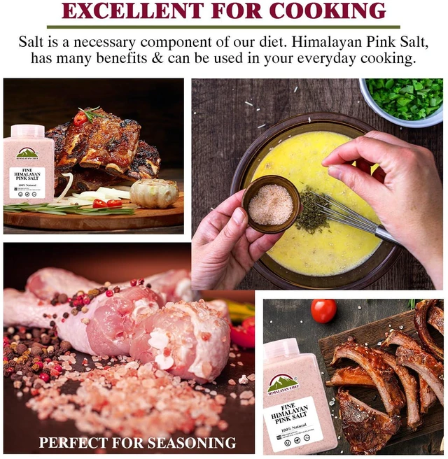 Alt view image 6 of 7 - Chef Pink Salt Fine Grain, 5 lbs Plastic Jar - Pure, Natural, , Non-GMO, Mineral-Rich, for Cooking, Seasoning, Baking, Table Use