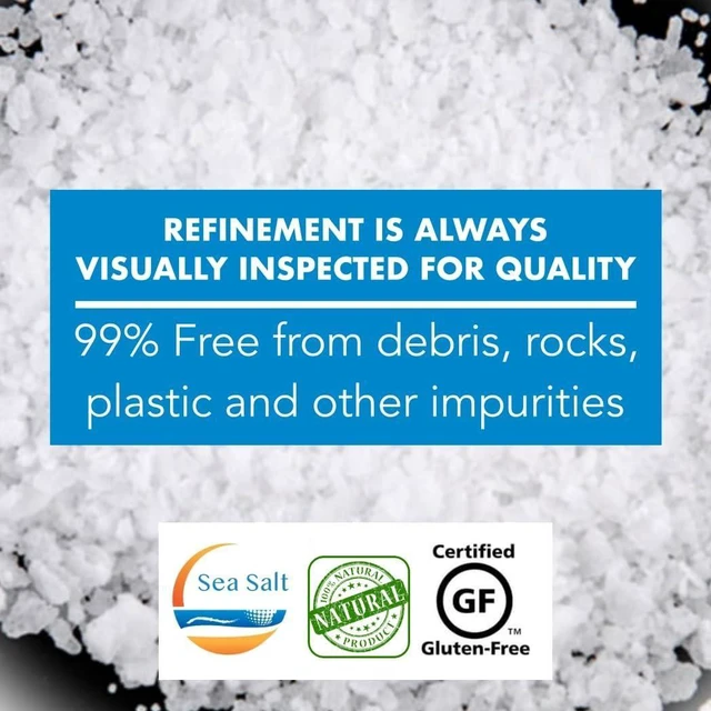 Alt view image 2 of 7 - All Goods Sea Salt Grinder Refill 8 oz, Coarse Rock Salt, Salt Grinder, Sal . Natural, Unrefined, Mineral Rich, Non-Iodized, Perfect for Cooking, Grinder & Finishing Salt.