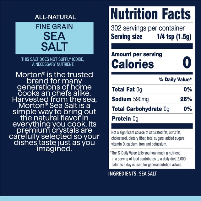 Alt view image 5 of 7 - All-Natural Fine Sea Salt Pouch, 16 Oz, 1-Pack | Fine Salt Pouch, Quick-Dissolving, Easy Mix Crystals, Seasoning Salt for marinades, soups, sauces, dressings