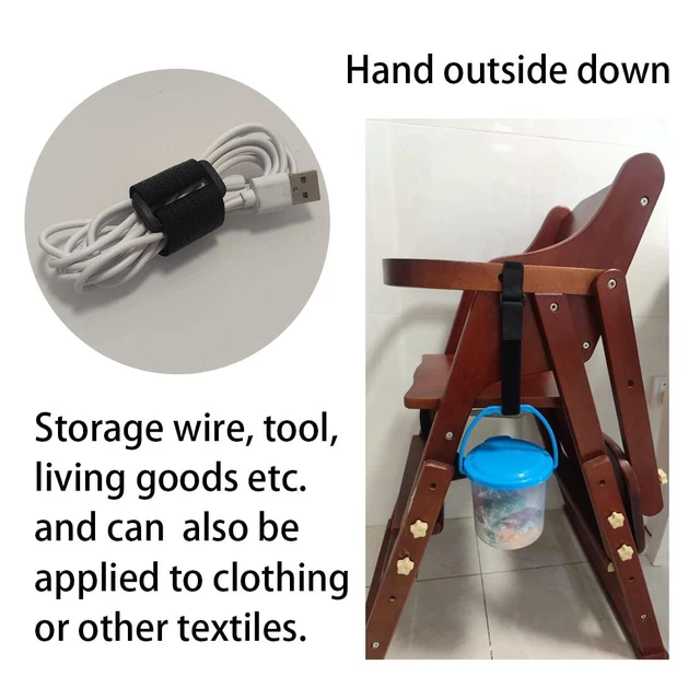Alt view image 6 of 6 - 40ft Hook and Loop Straps with 60 Buckles, Adjustable Reusable Cable Straps, Arbitrarily Cut Fixing Nylon Cinch Strap