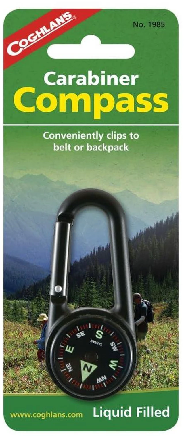 Alt view image 2 of 4 - Compass Carabiner, Liquid-Filled Navigation Tool for Hiking, Camping, Survival, Outdoors & Orienteering