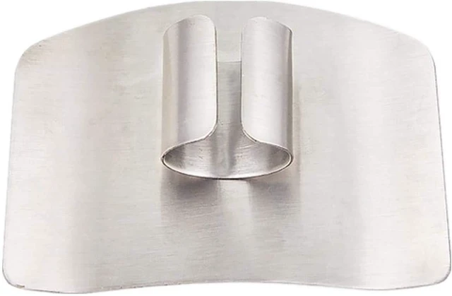 Alt view image 2 of 5 - 2-PACK Stainless Steel Finger Guard for Slicing & Cutting Protector to Avoid Accidents when Chopping and Dicing Useful Kitchen Tool Gadget